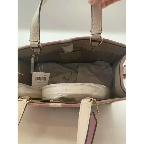 💘 Coach Dempsey Carryall In Signature Jacquard With Patch & Heart Charm - Picture 4 of 5